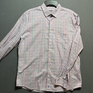 johnnie-O Shirt Mens large Plaid Hangin' Out Long Sleeve Button Up